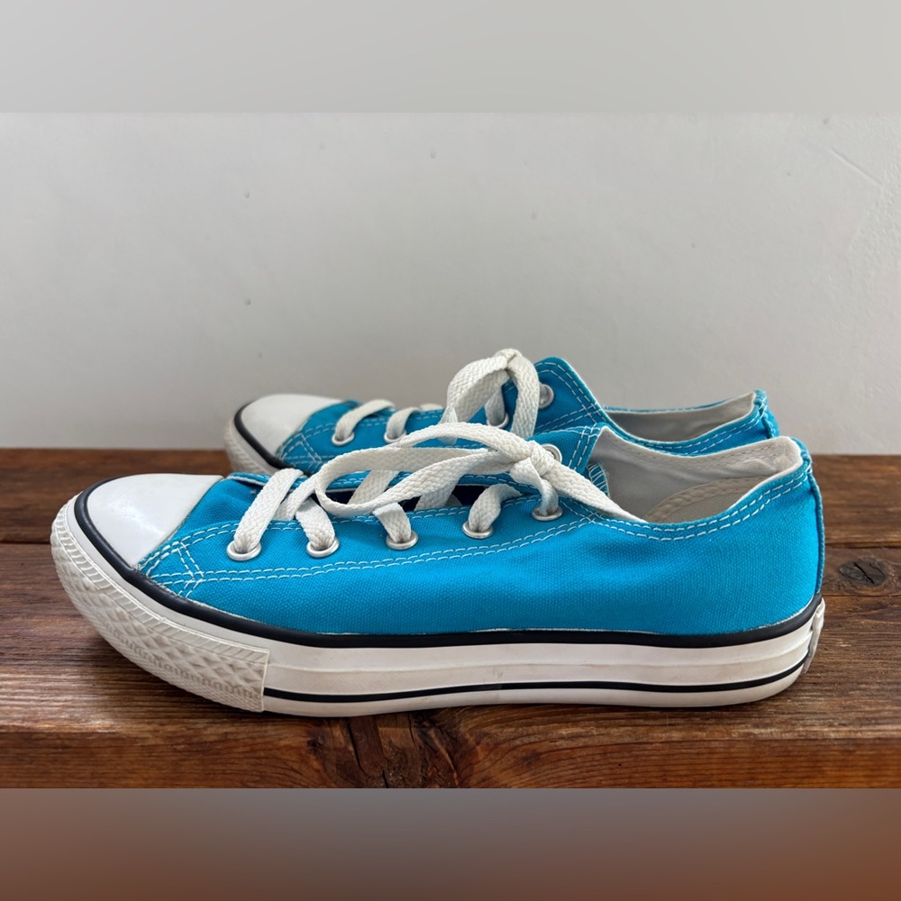 Converse All Star Chuck Taylor Low-Top Canvas Shoes Blue/Teal Kids Youth Sz 3